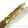 Kugelschreiber mit Bajonettverschluss Modell "Firefighter", Farbe Gold, Holz Bocote – Bild 2